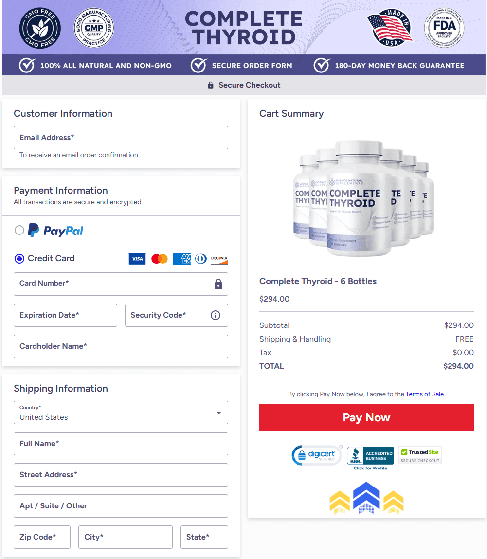 Complete Thyroid Price & Special Discounts – Official Offer Page